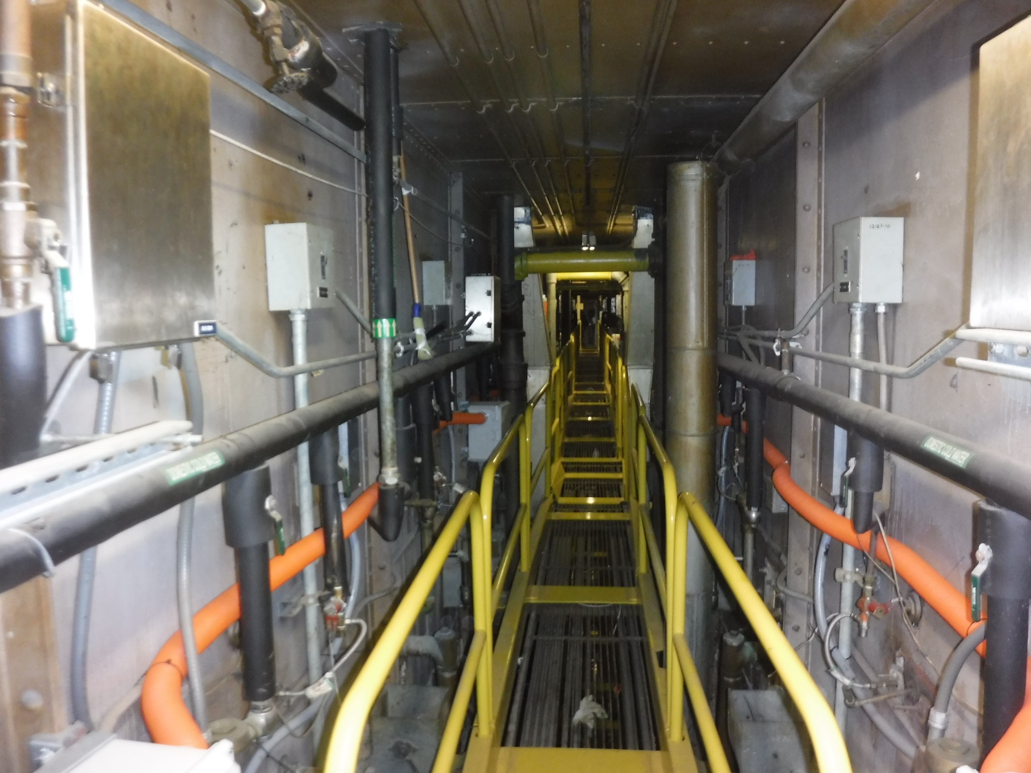 Auburn Correctional Facility cell-back service corridor and piping