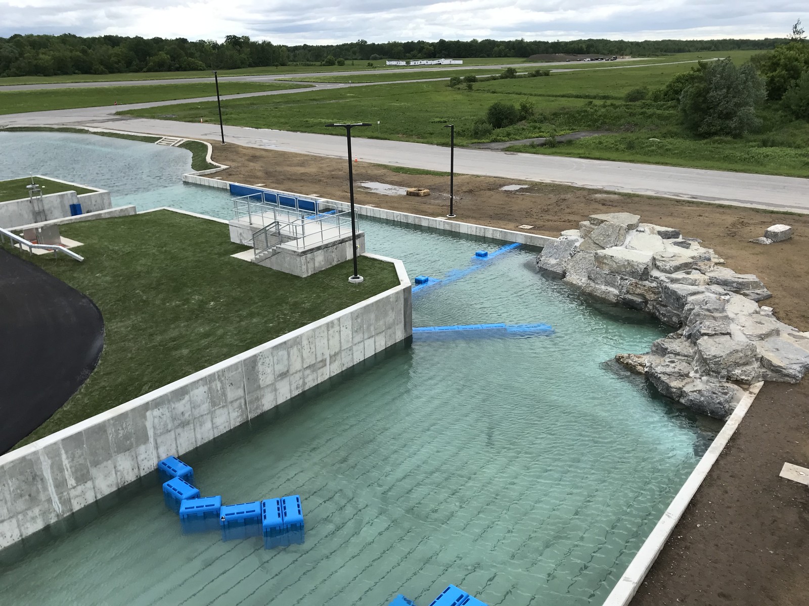 Channel bend and training features