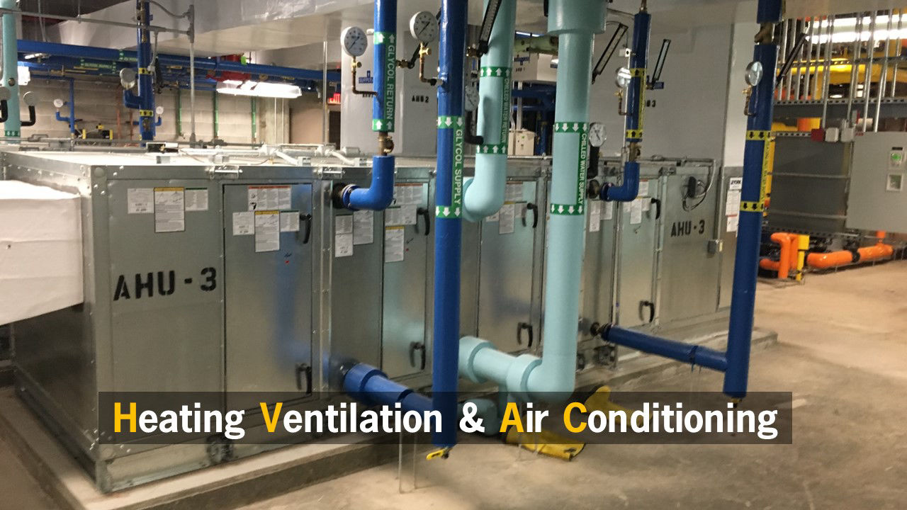 HVAC air-handling equipment and piping